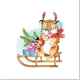 New Year Symbol 2022- Tiger, Christmas Tiger Posters and Art